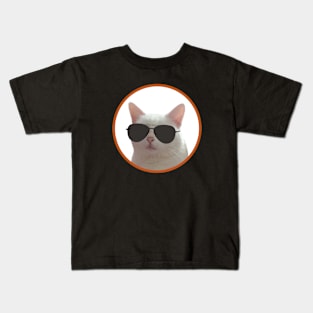 Kitten wearing aviator sunglasses Kids T-Shirt